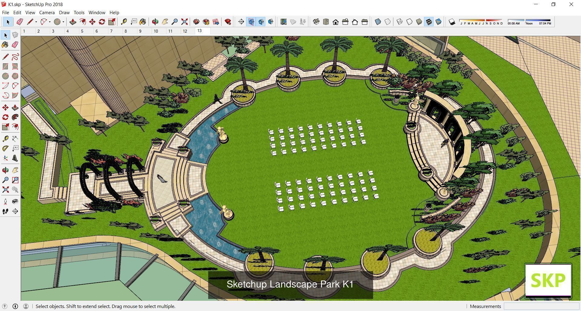 Collection 28 Sketchup Landscape and Park models _47