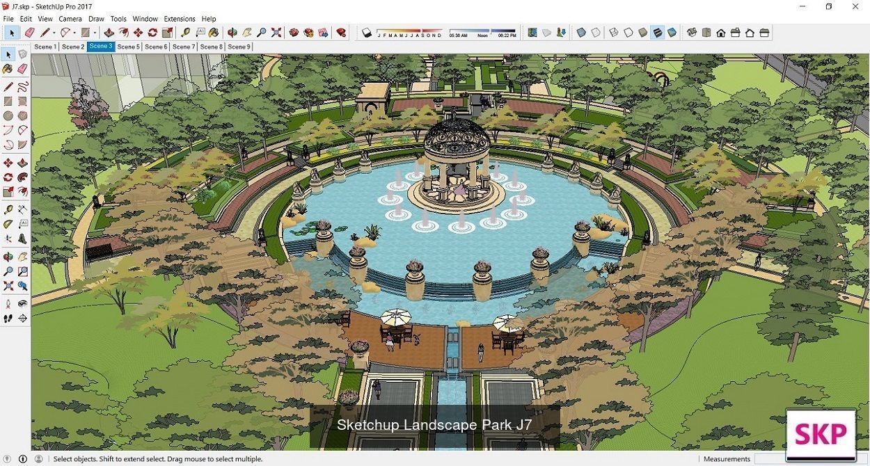 Collection 28 Sketchup Landscape and Park models _43