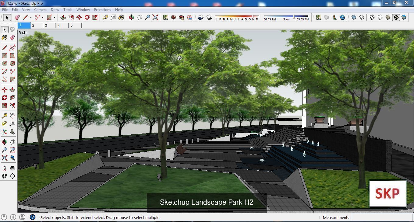 Collection 28 Sketchup Landscape and Park models _28
