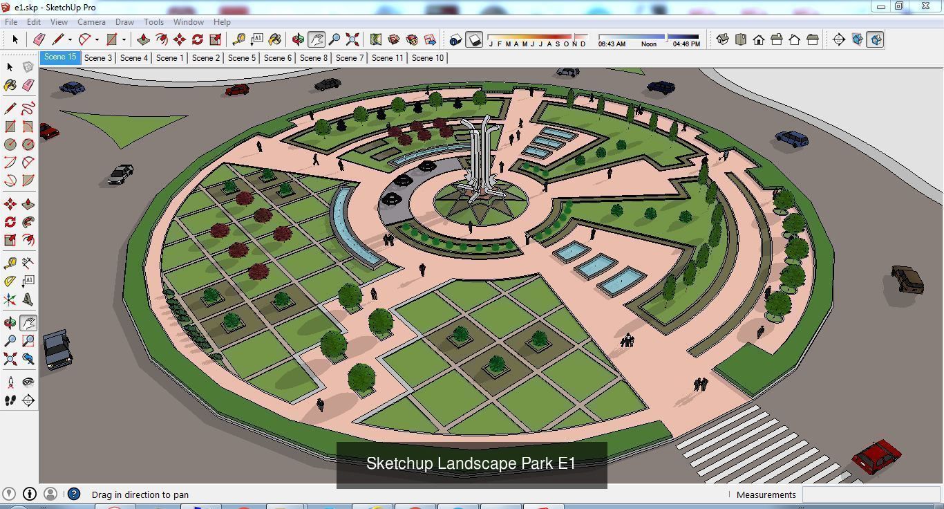 Collection 28 Sketchup Landscape and Park models _17