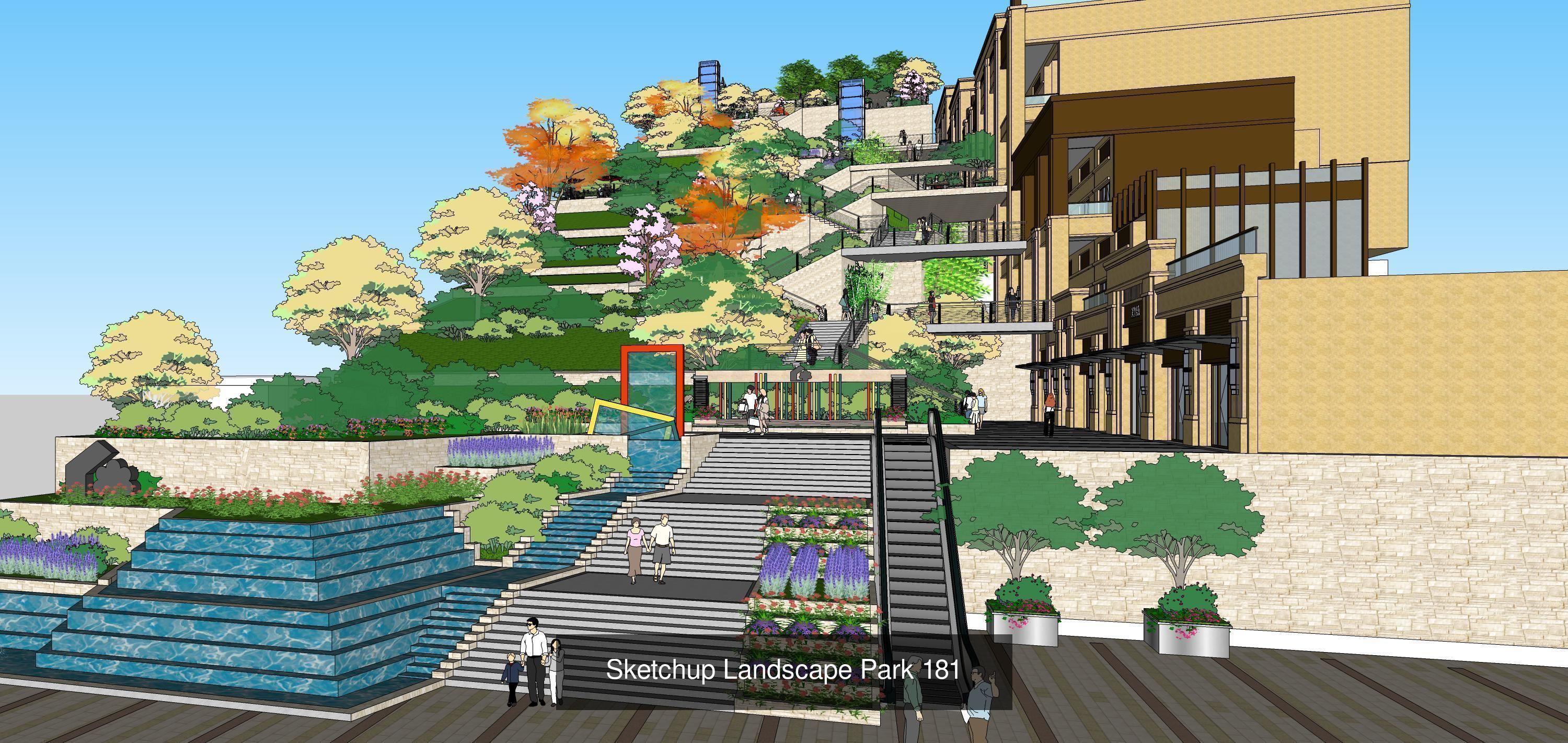 Collection 28 Sketchup Landscape and Park models _9