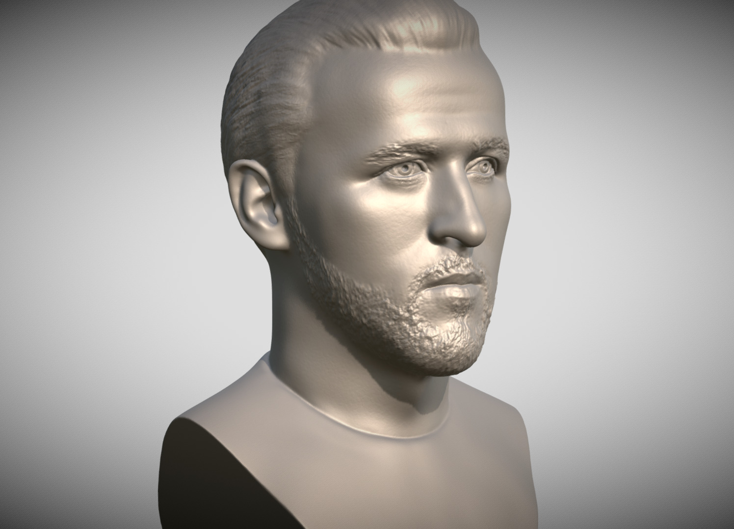 Harry Kane bust for 3D printing 3D print model_3