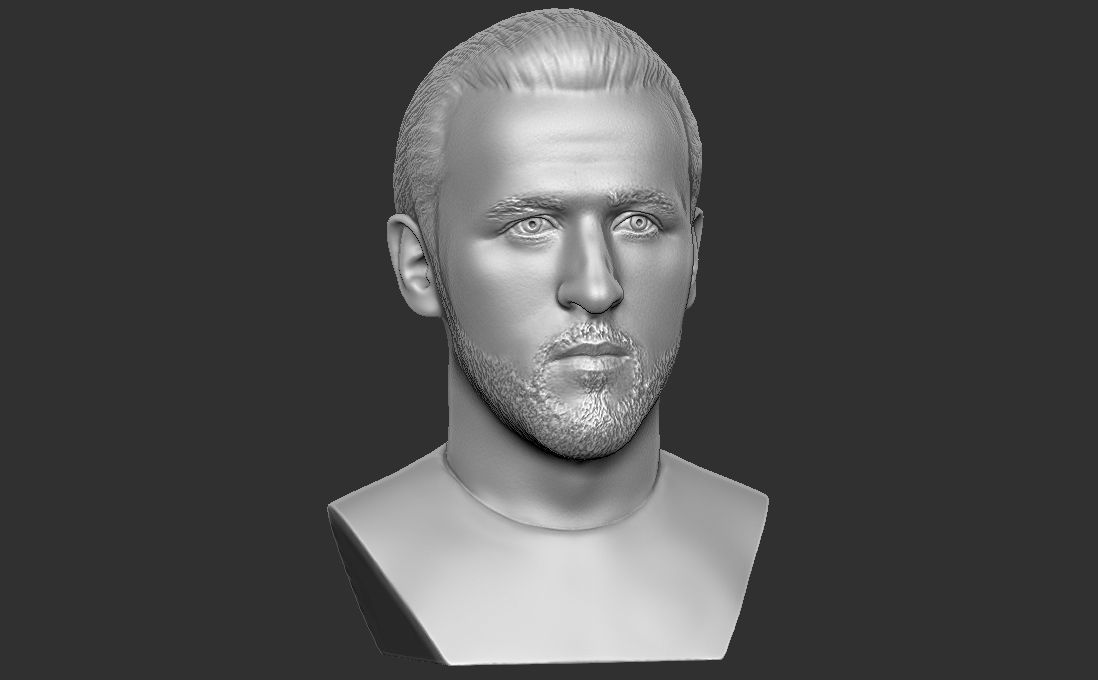 Harry Kane bust for 3D printing 3D print model_16