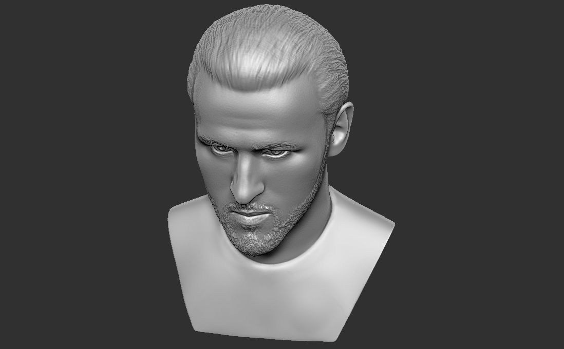 Harry Kane bust for 3D printing 3D print model_26