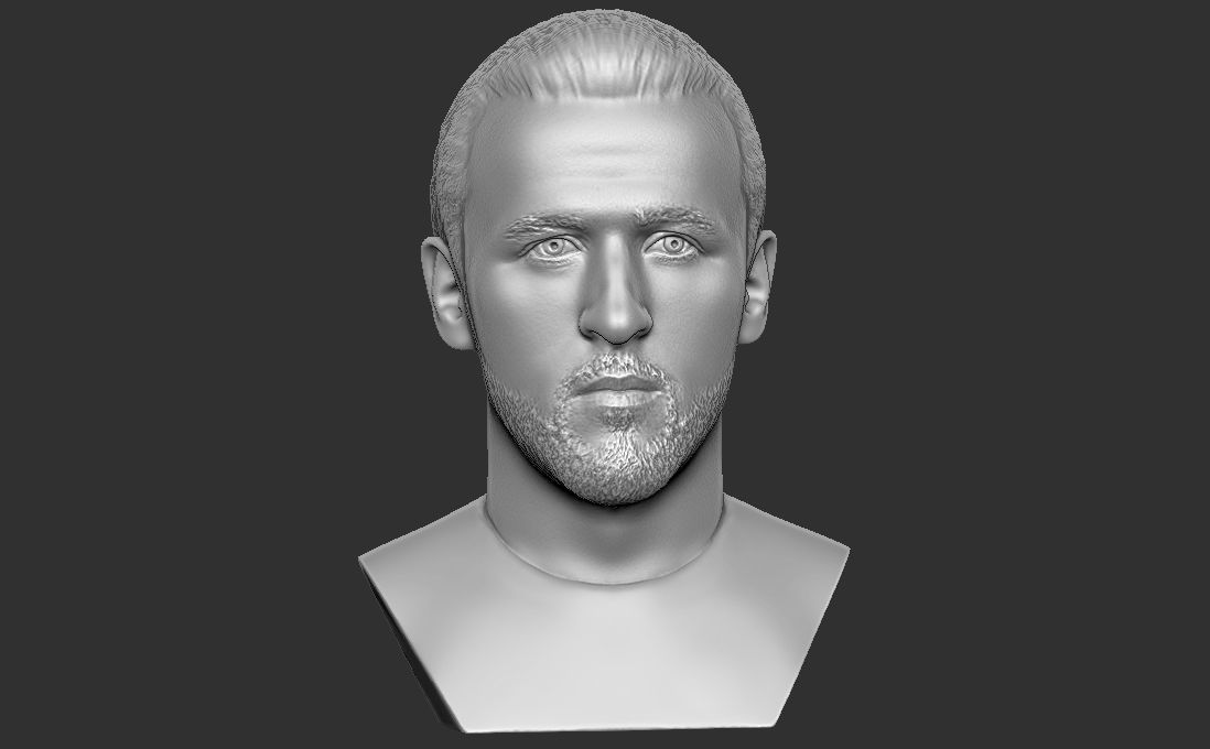 Harry Kane bust for 3D printing 3D print model_17