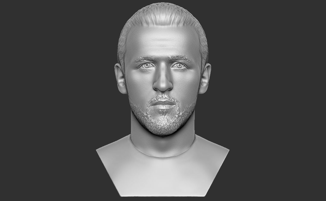 Harry Kane bust for 3D printing 3D print model_5