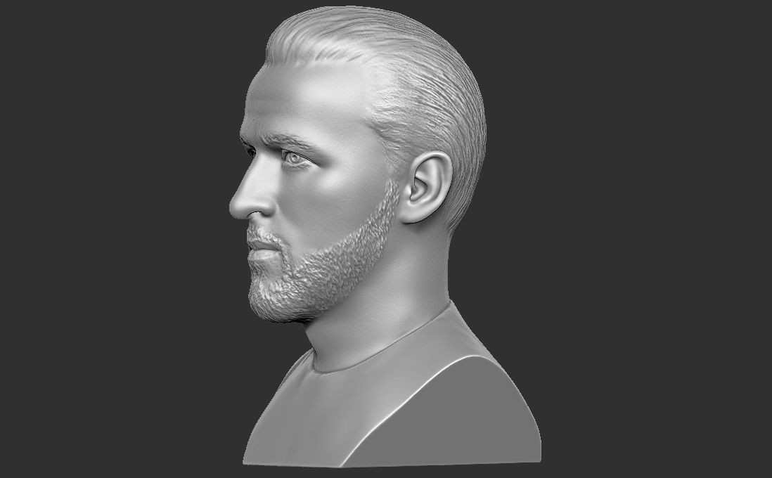 Harry Kane bust for 3D printing 3D print model_8