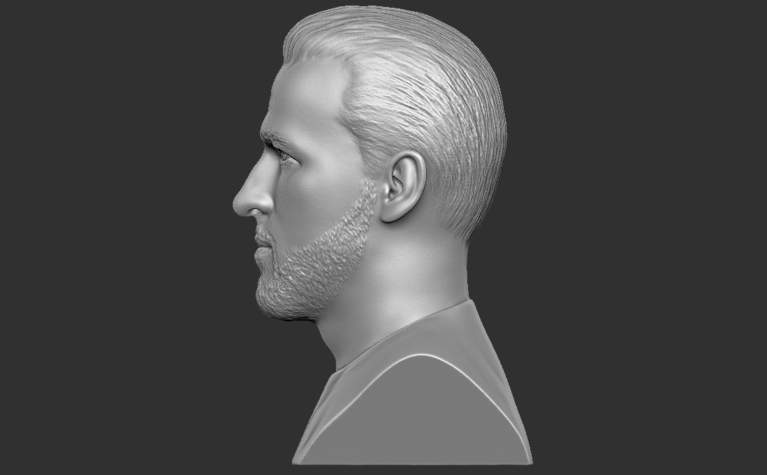 Harry Kane bust for 3D printing 3D print model_9