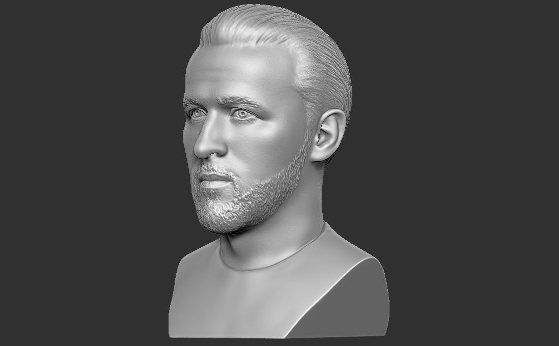Harry Kane bust for 3D printing 3D print model_7