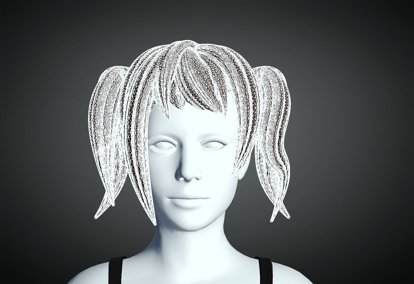 3D Hair style for Female 14 3D model 3D print model_4