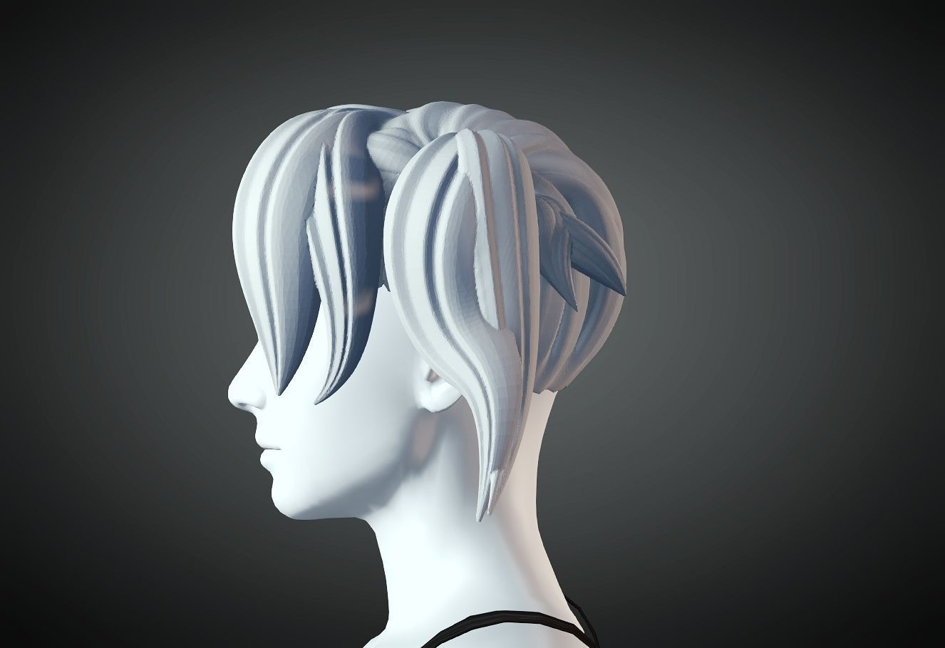 3D Hair style for Female 14 3D model 3D print model_1