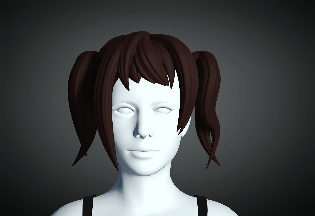 3D Hair style for Female 14 3D model 3D print model_3