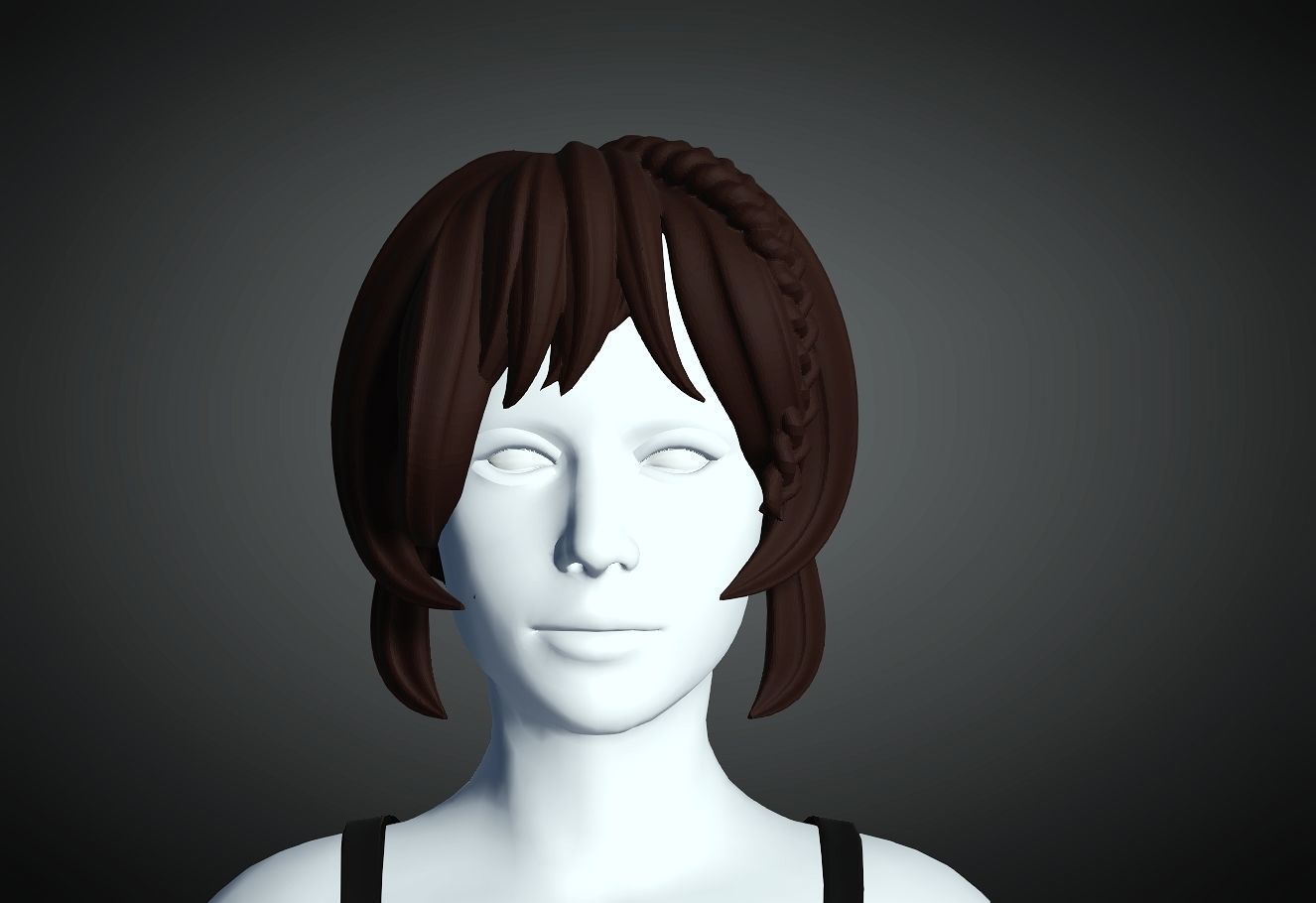 3D Hair style for Female 15 3D model 3D print model_3