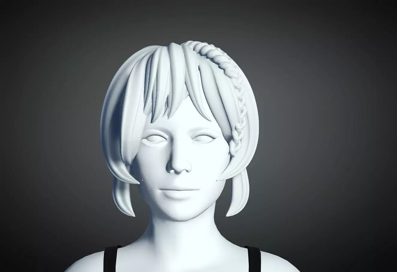 3D Hair style for Female 15 3D model 3D print model_0