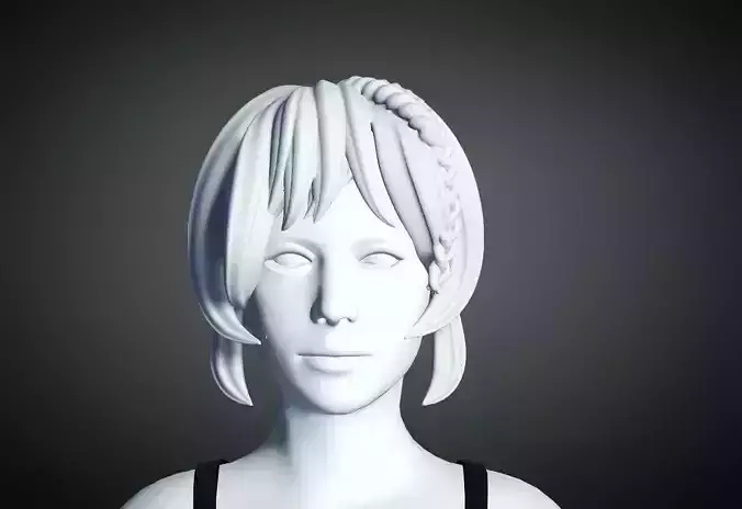 3D Hair style for Female 15 3D model 3D print model