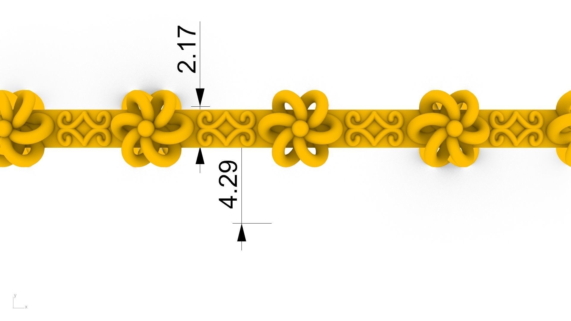 floral garden bangle stl verifed 3D print model_19