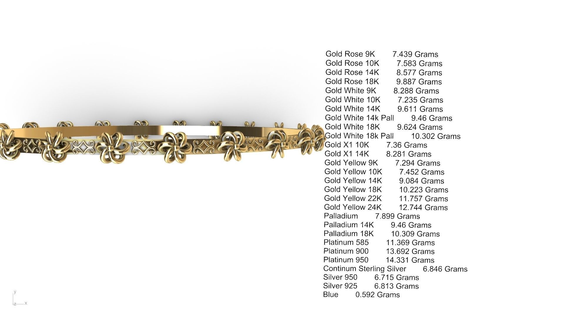 floral garden bangle stl verifed 3D print model_8