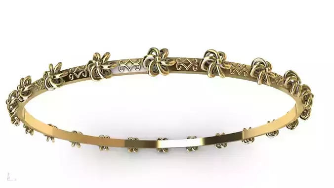 floral garden bangle stl verifed