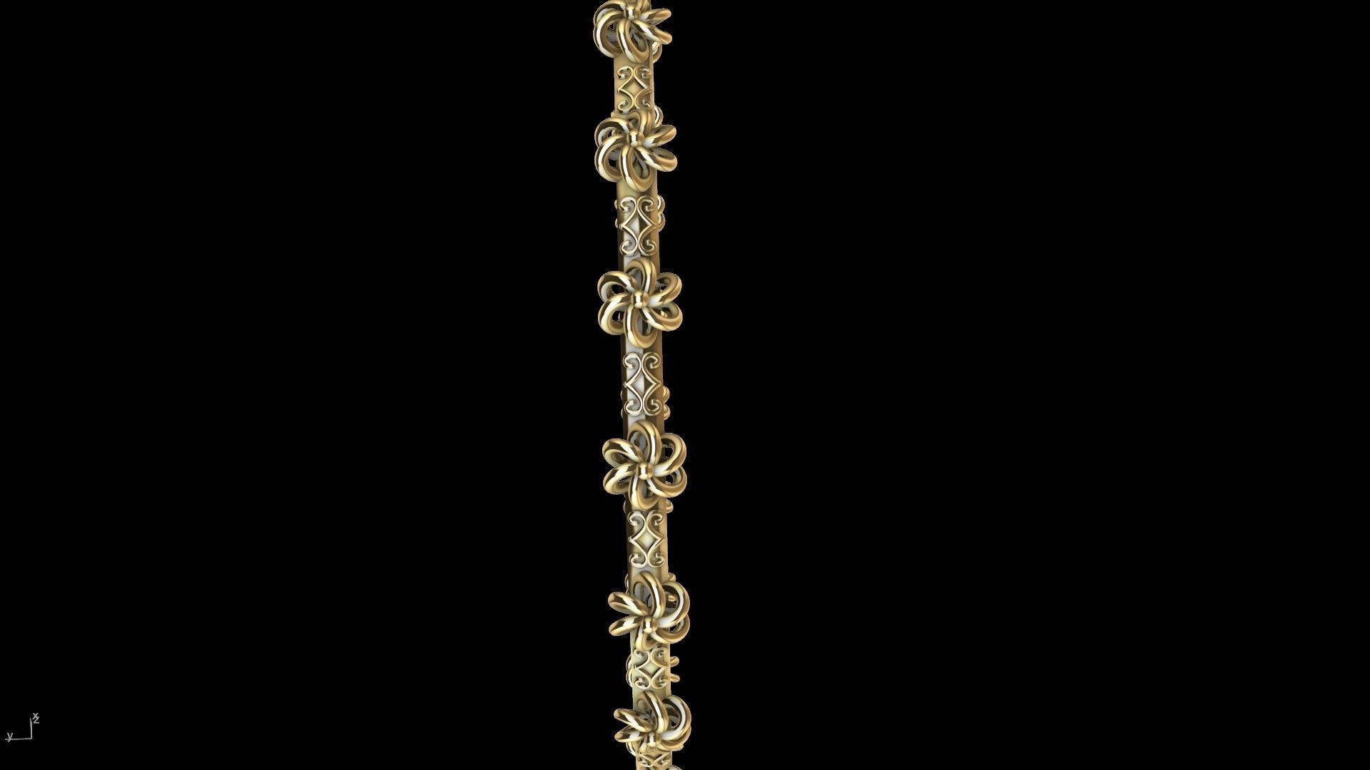 floral garden bangle stl verifed 3D print model_2