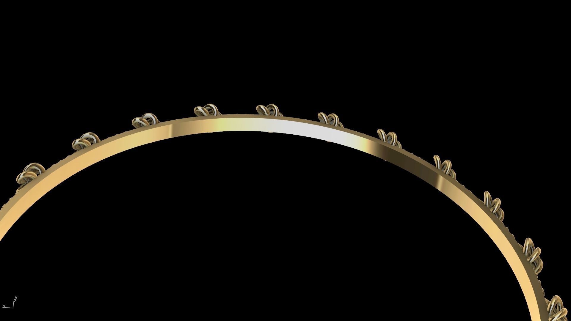 floral garden bangle stl verifed 3D print model_11