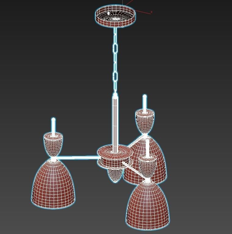 Lumion-Gemma-3785-3 light chandelier in emerald 3D model_3