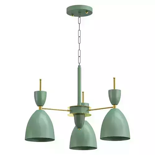 Lumion-Gemma-3785-3 light chandelier in emerald
