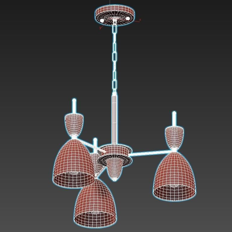 Lumion-Gemma-3785-3 light chandelier in emerald 3D model_2
