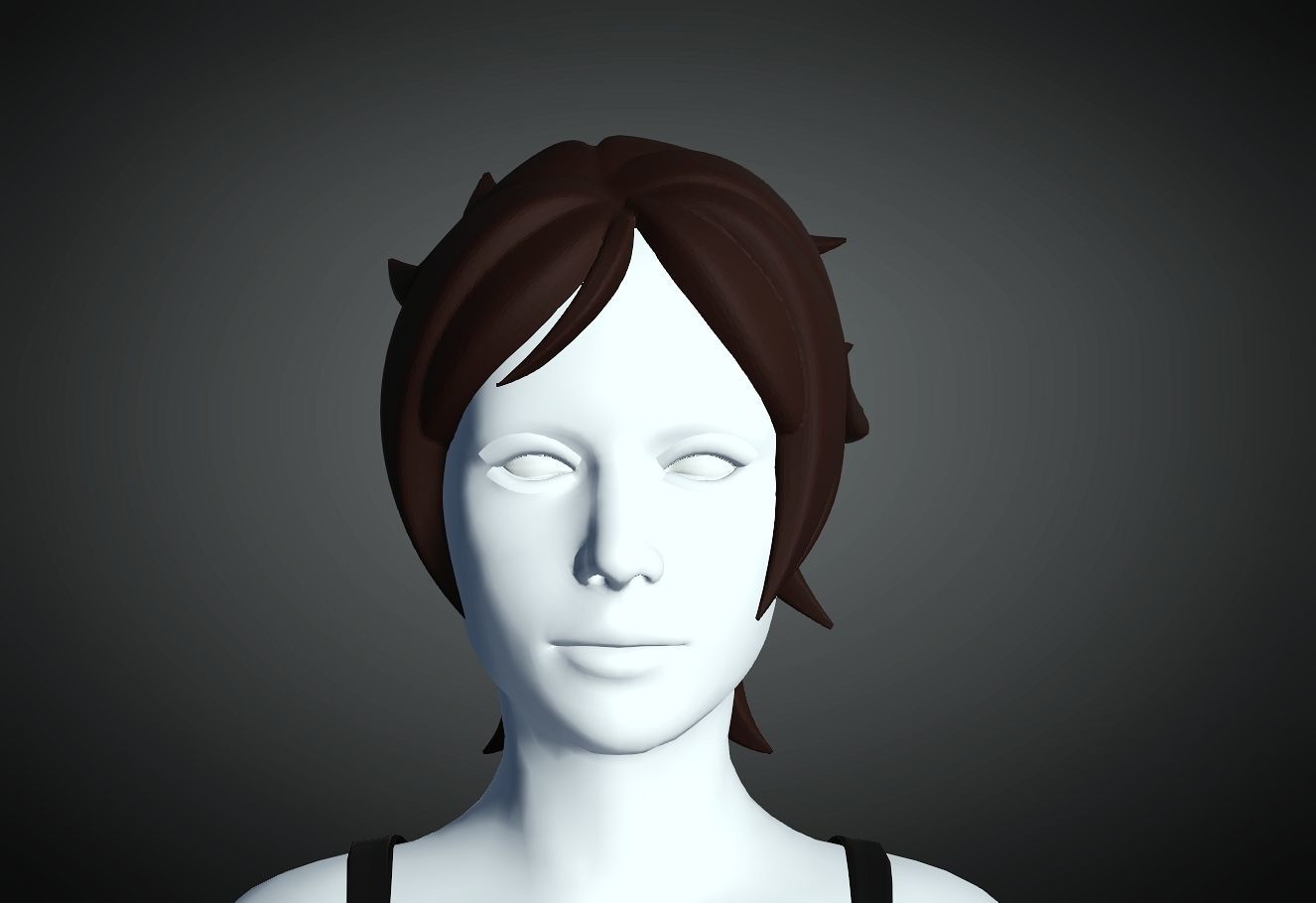 3D Hair style for Female 19 3D model 3D print model_3