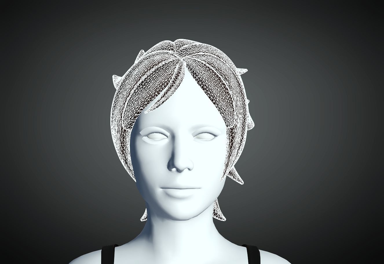 3D Hair style for Female 19 3D model 3D print model_4