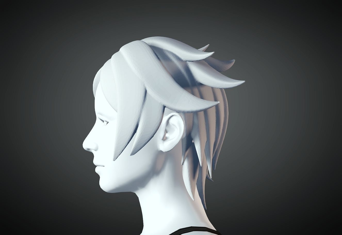 3D Hair style for Female 19 3D model 3D print model_1