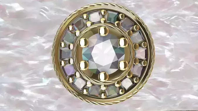 cushion halo earrings stl verified 3D print model