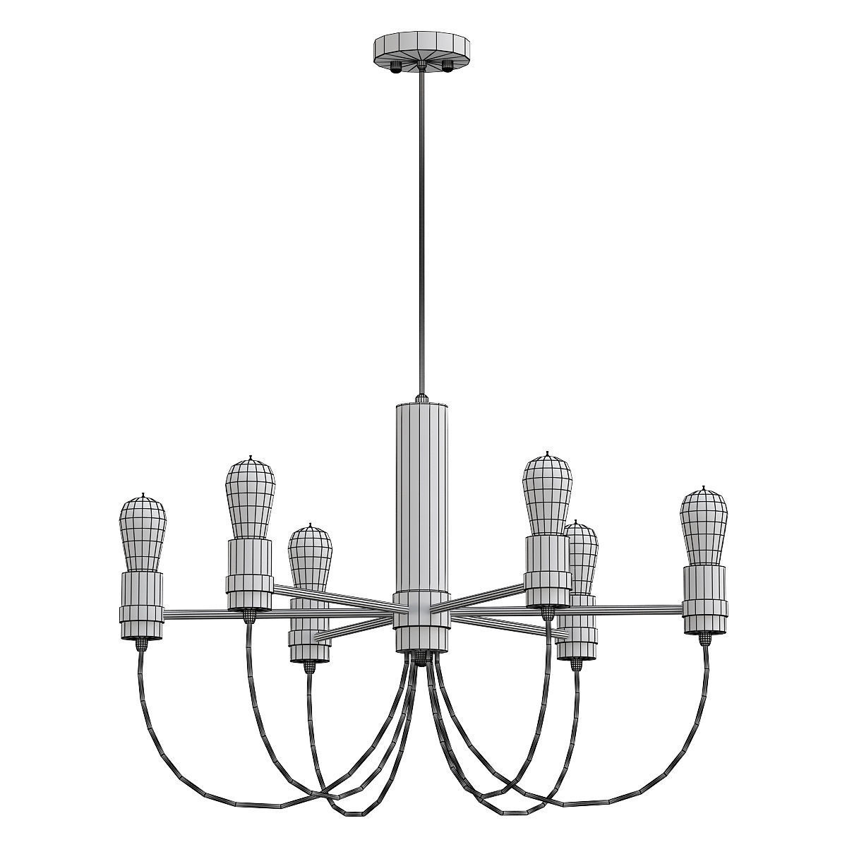 Favourite-Nano-1522-6P chandelier with six lights 3D model_1