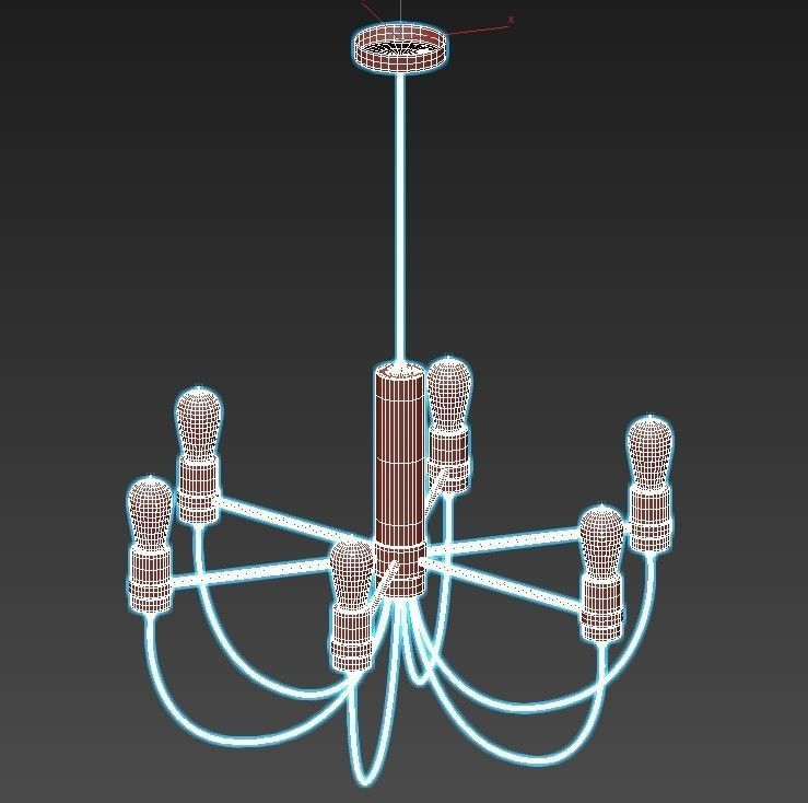 Favourite-Nano-1522-6P chandelier with six lights 3D model_2