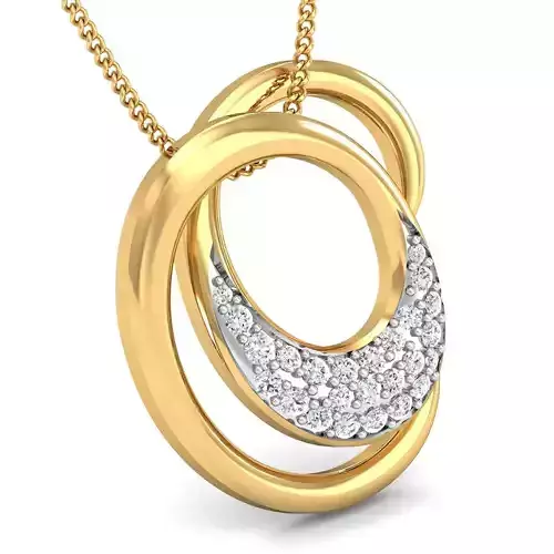 Pendant 3dm STL FBX OBJ Render Details diamond gold