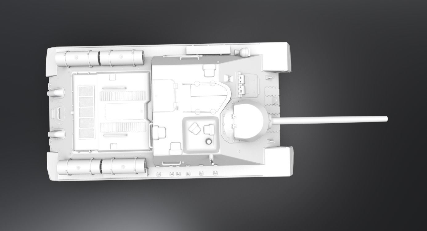 SU85 Scale model   3D print model_3