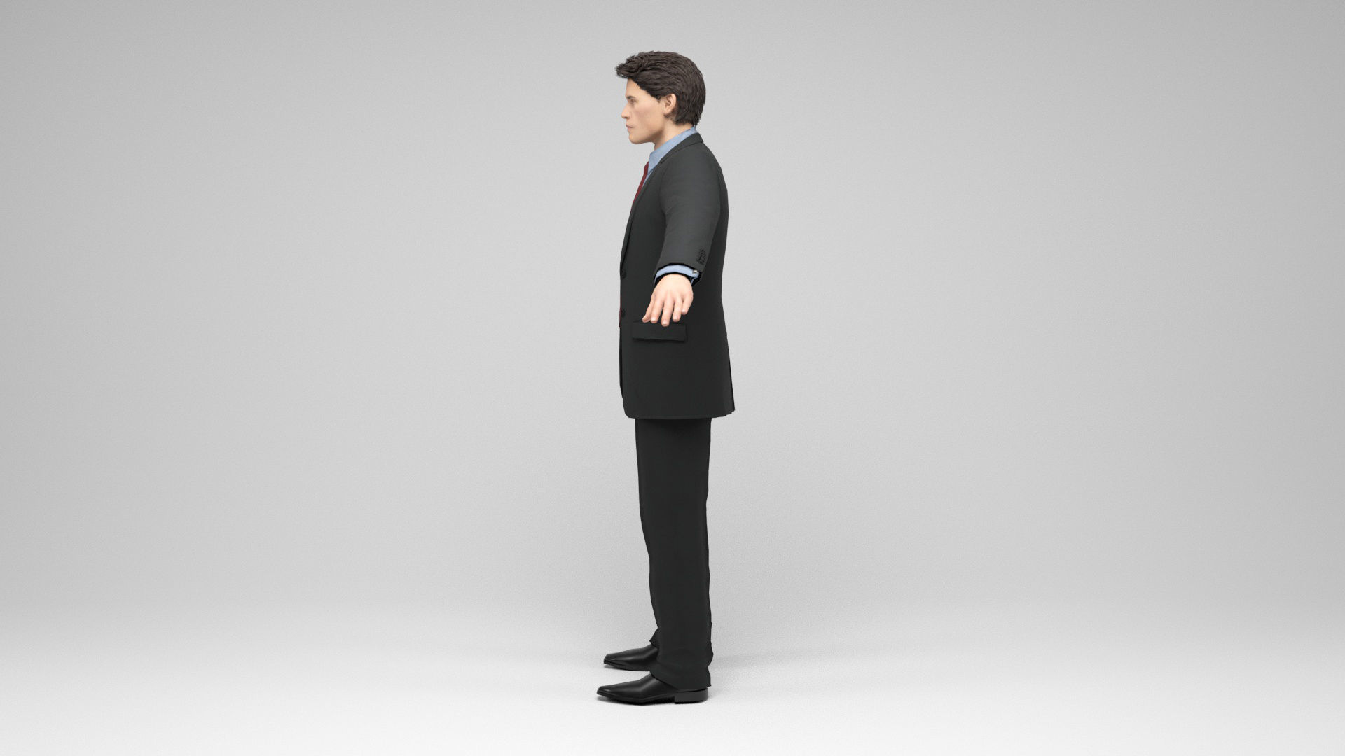 Businessman 1 Low-poly 3D model_4