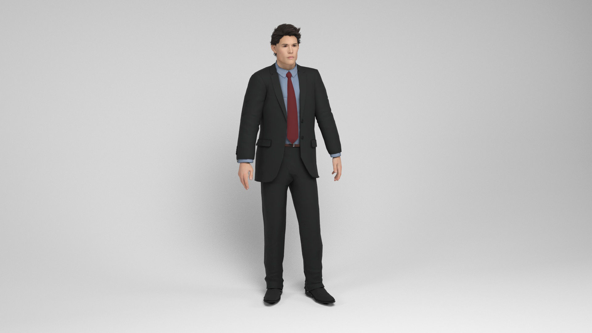Businessman 1 Low-poly 3D model_10