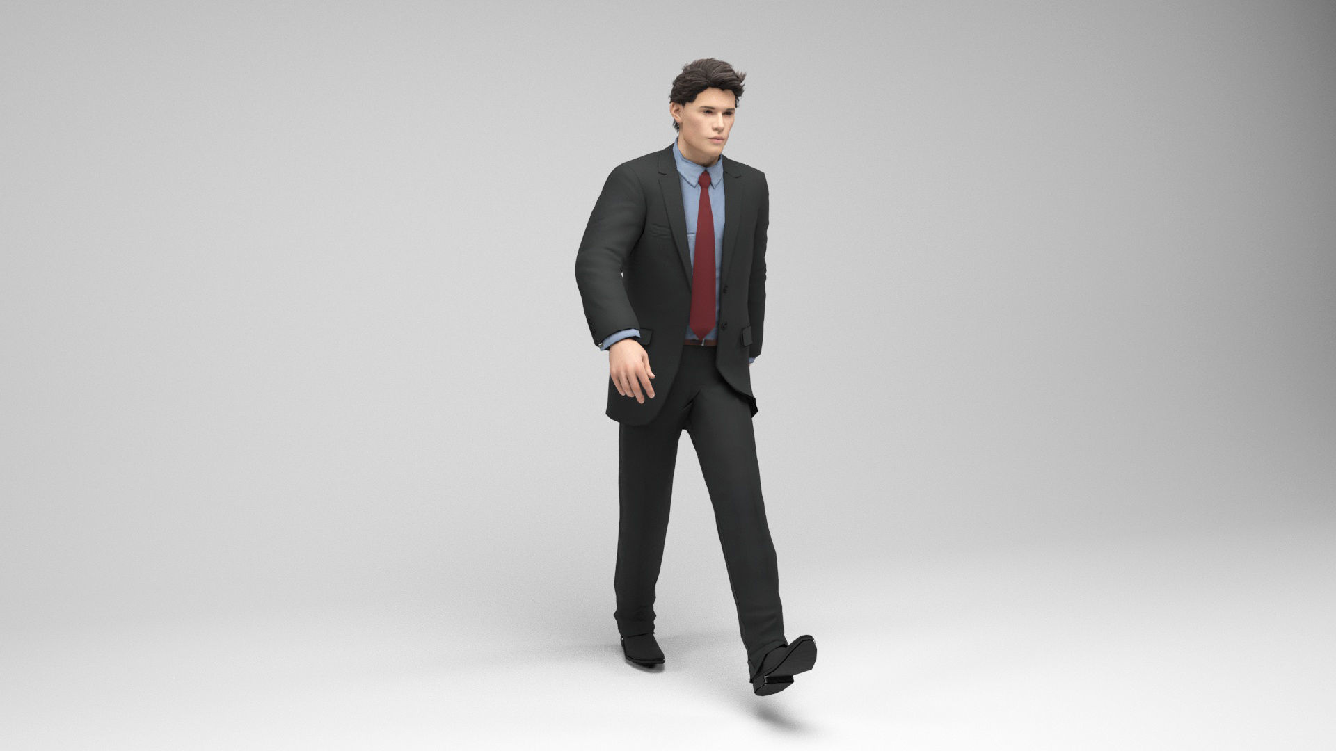 Businessman 1 Low-poly 3D model_9