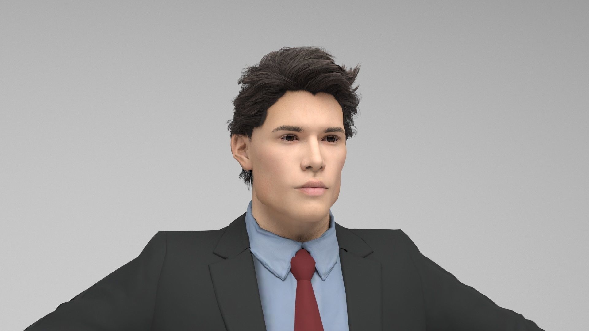 Businessman 1 Low-poly 3D model_7