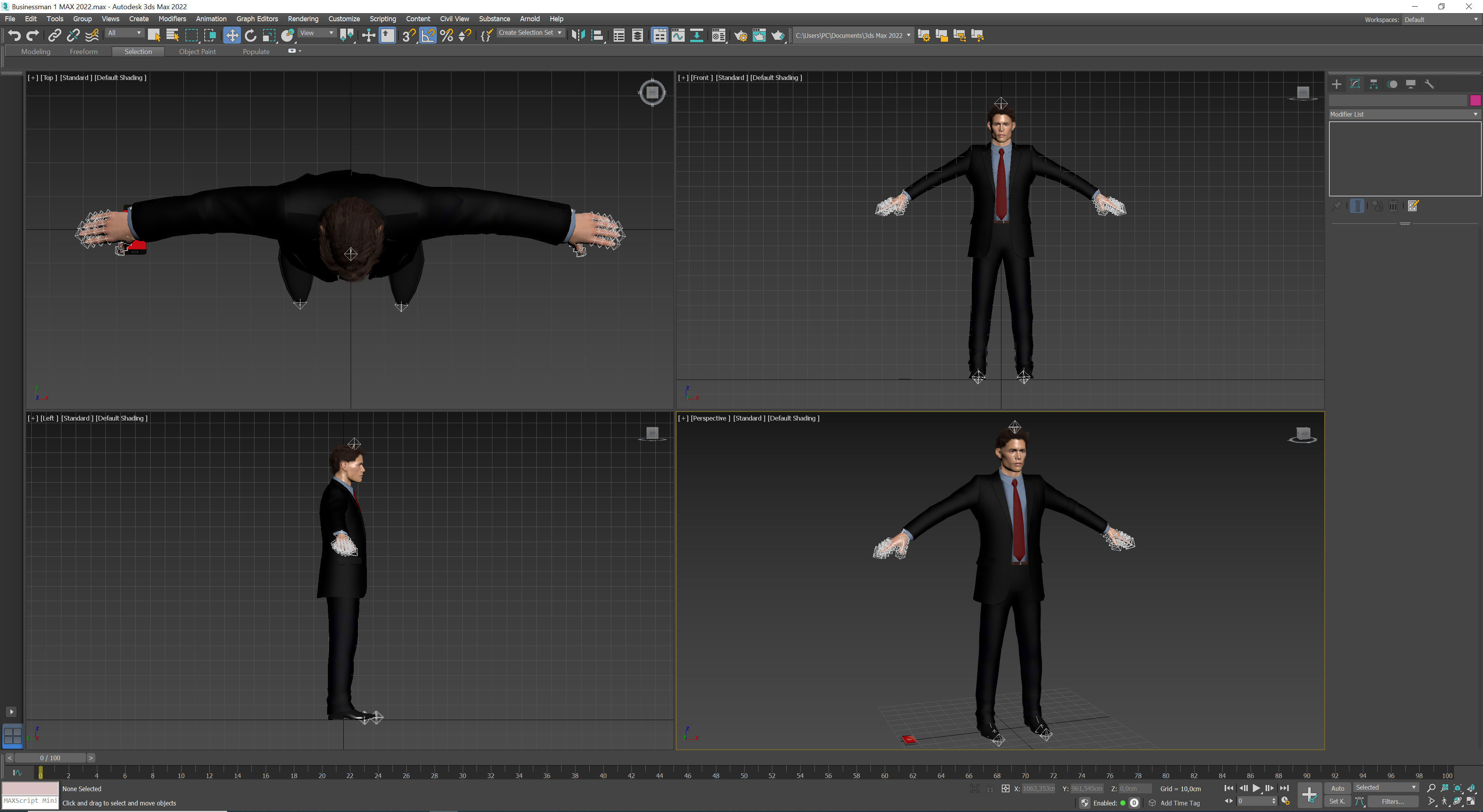 Businessman 1 Low-poly 3D model_12