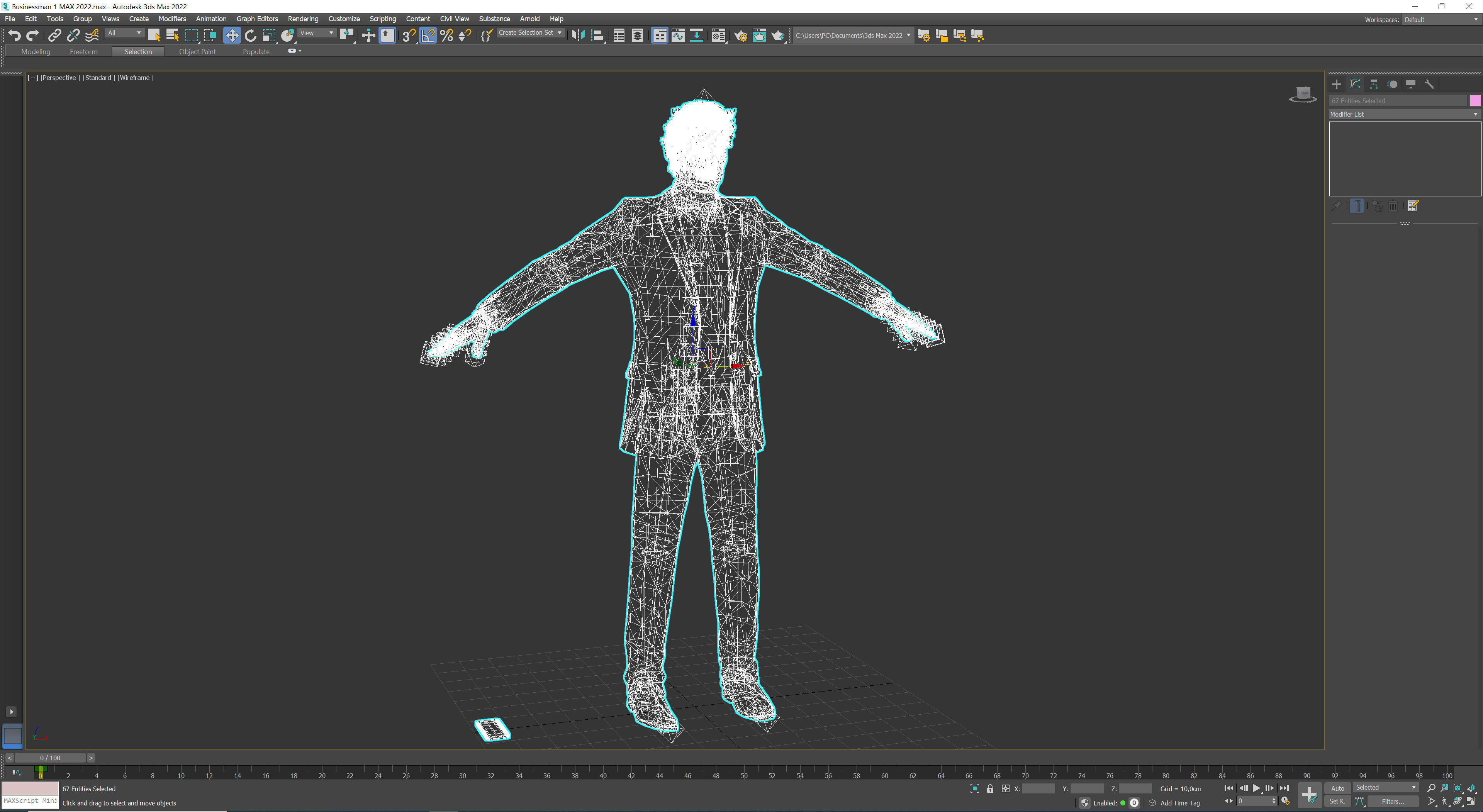 Businessman 1 Low-poly 3D model_13