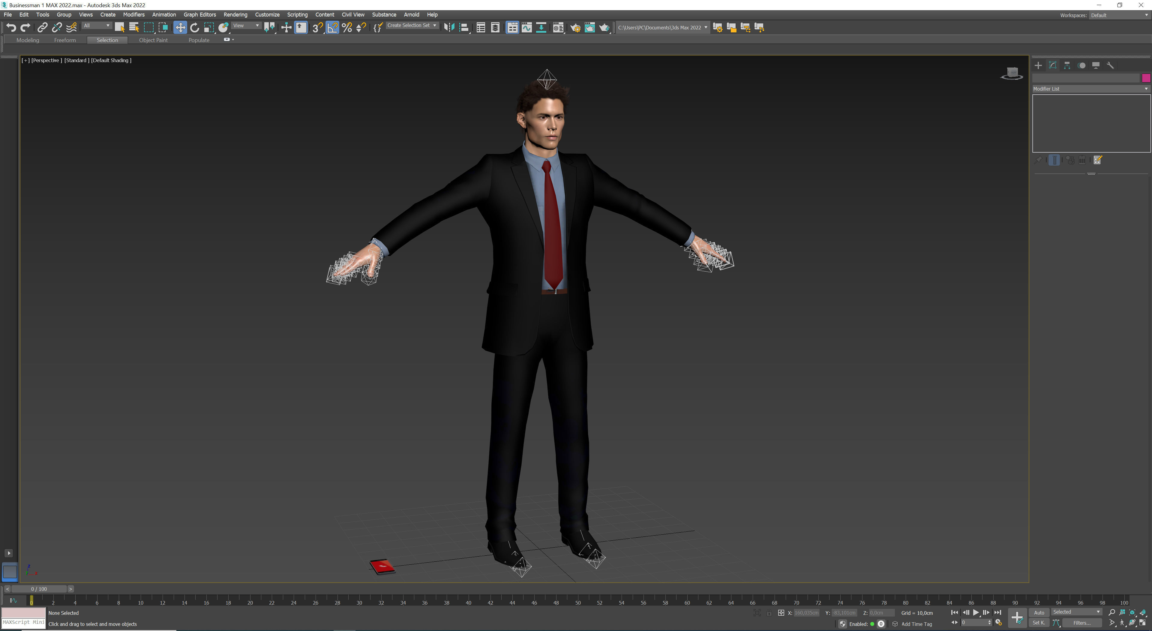 Businessman 1 Low-poly 3D model_11