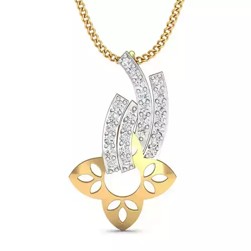 Pendant 3dm STL FBX OBJ Render Details diamond in gold
