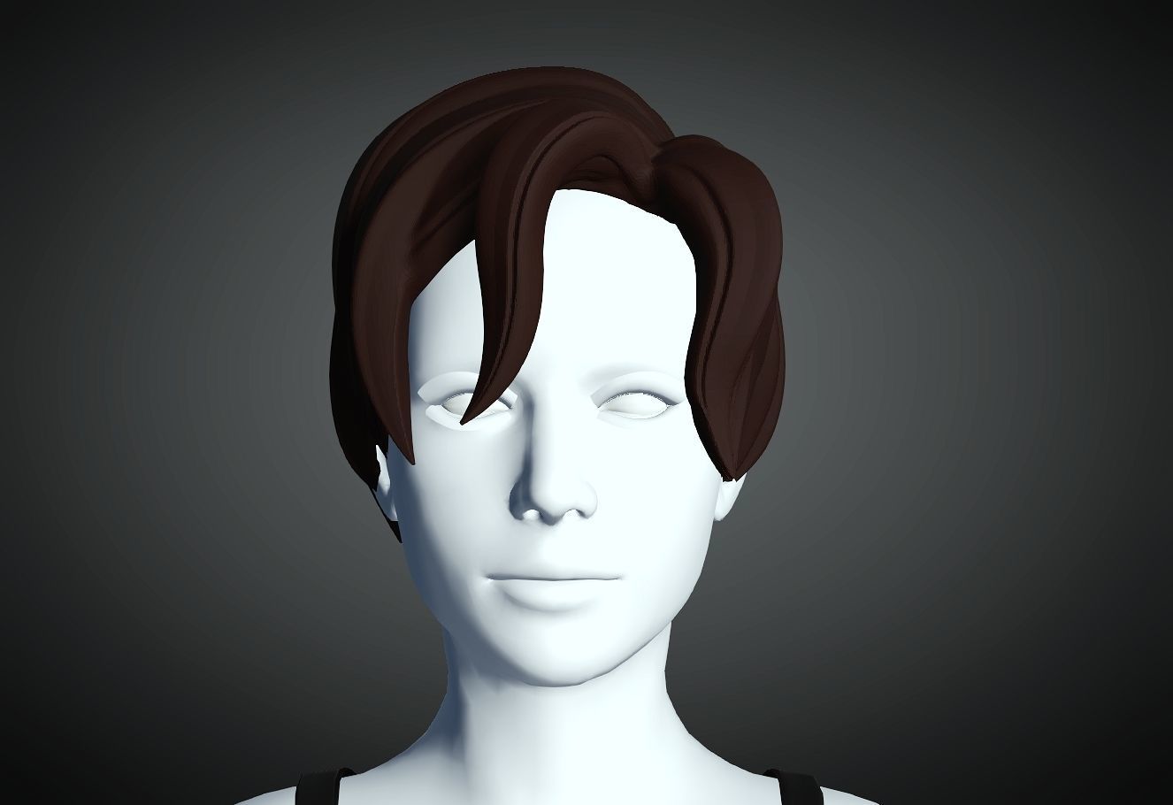 3D Hair style for Female 22 3D model 3D print model_3