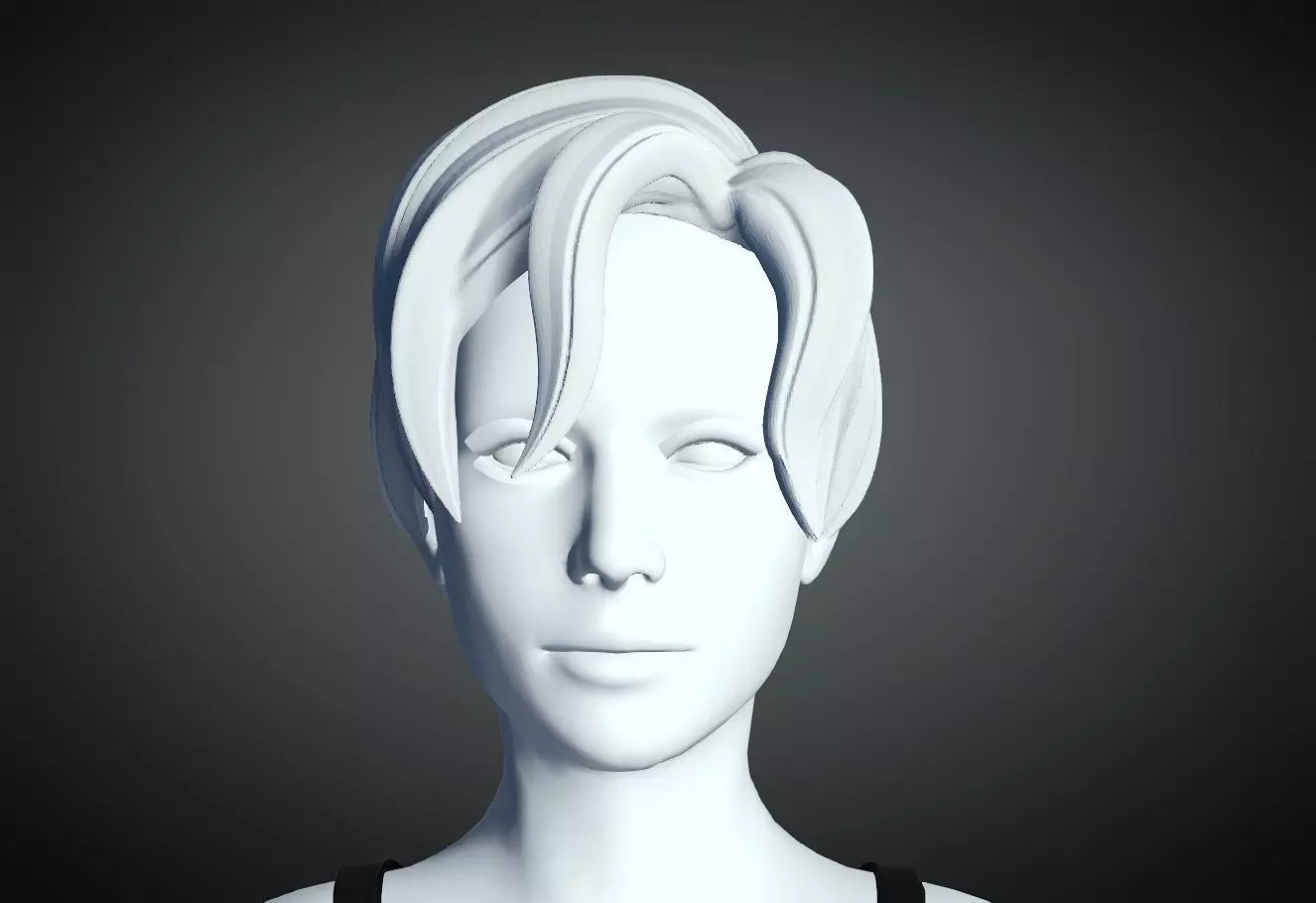 3D Hair style for Female 22 3D model 3D print model_0