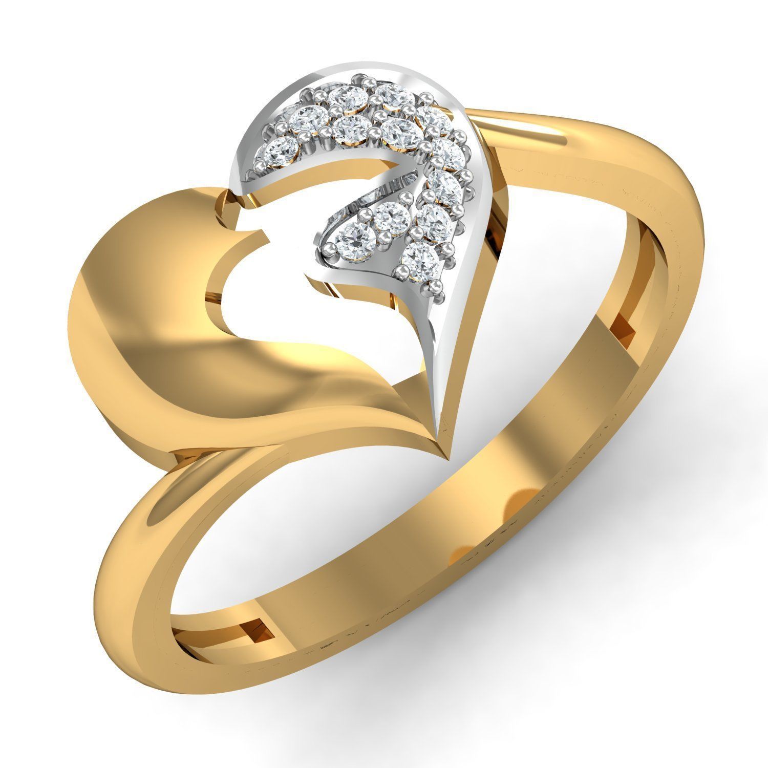 Heart Ring 3dm STL FBX OBJ Render Details 3D print model_1