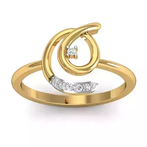 Ring 3dm STL FBX OBJ Render Details diamond gold