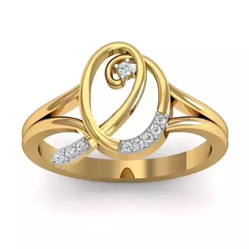 Ring 3dm STL FBX OBJ Render Details diamond gold