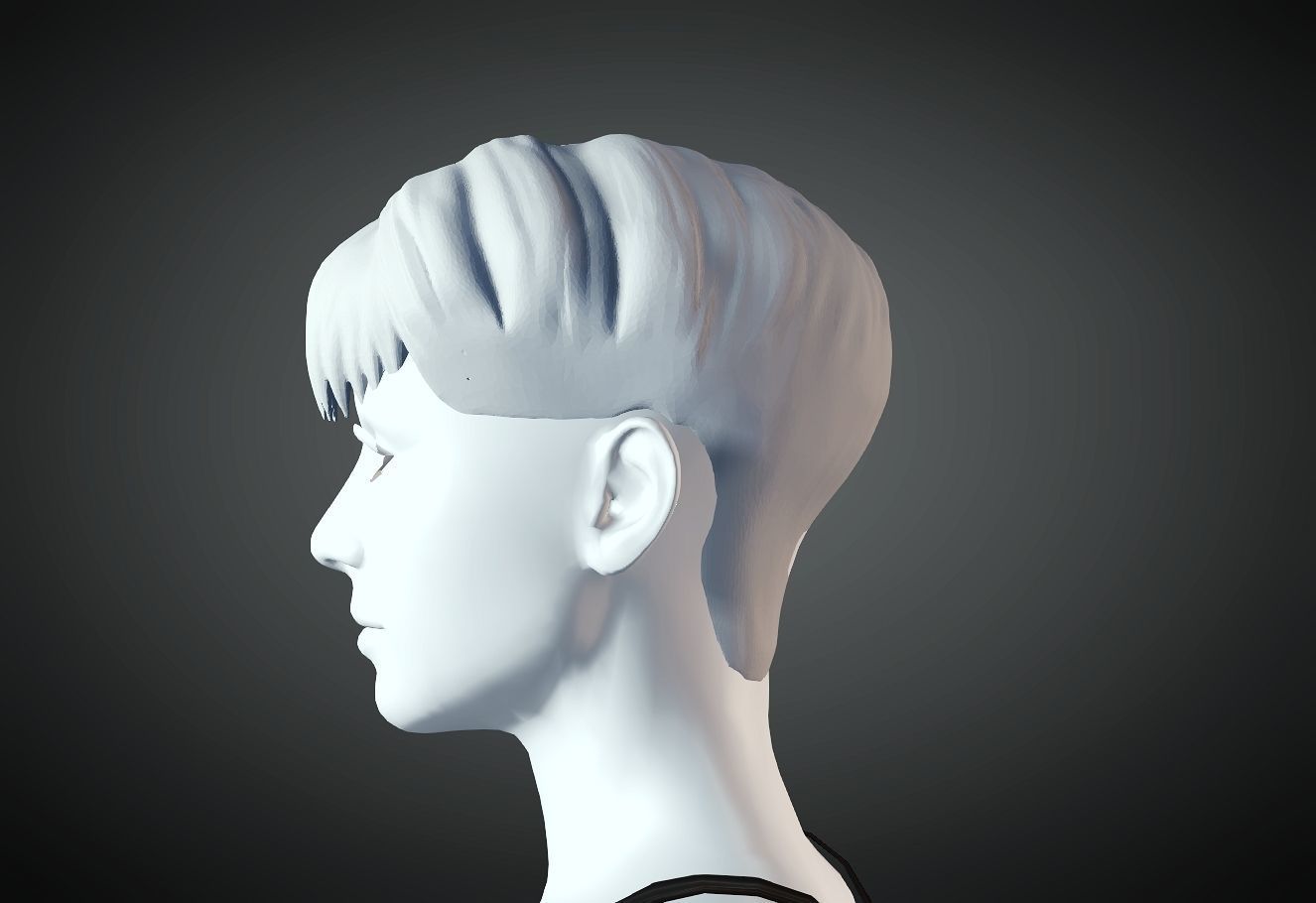3D Hair style for Female 27 3D model 3D print model_1
