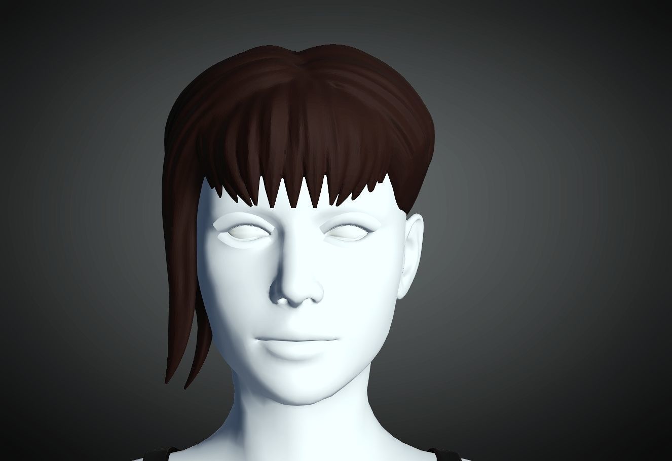 3D Hair style for Female 27 3D model 3D print model_3
